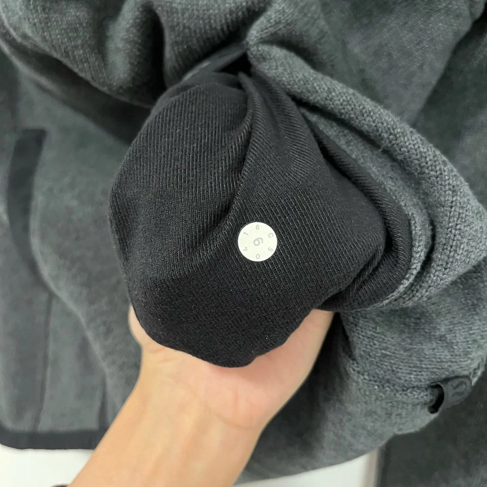 Lululemon Its Fleecing Cold Zip Up Heathered Black/Black 6 - Picture 16 of 16